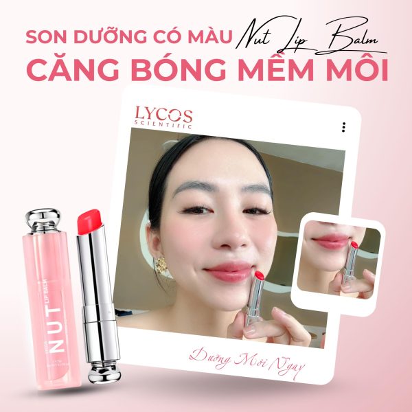 Son Dưỡng LYCOS Lip Balm Nut Dưỡng Ẩm, Làm Mềm & Cho Đôi Môi Tươi Tắn 10g - Ảnh 2