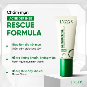 Chấm Mụn LYCOS Acne Defense Rescue Formula Hỗ Trợ Làm Khô Cồi, Làm Dịu, Giảm Thâm 10g