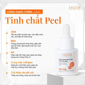PEEL Da LYCOS 10%AHA – 2%BHA Tẩy Tế Bào Chết, Thu Nhỏ Lỗ Chân Lông, Đều Màu Da 20ml
