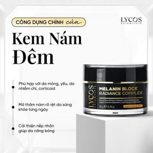 Kem Nám Đêm LYCOS Melanin Block Radiance Mờ Nám, Tàn Nhang & Dưỡng Trắng Da 20g